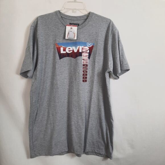 Levi's Men's Crew Neck T-Shirt Gray Short Sleeve Stretch Pullover Size XL - Picture 2 of 5